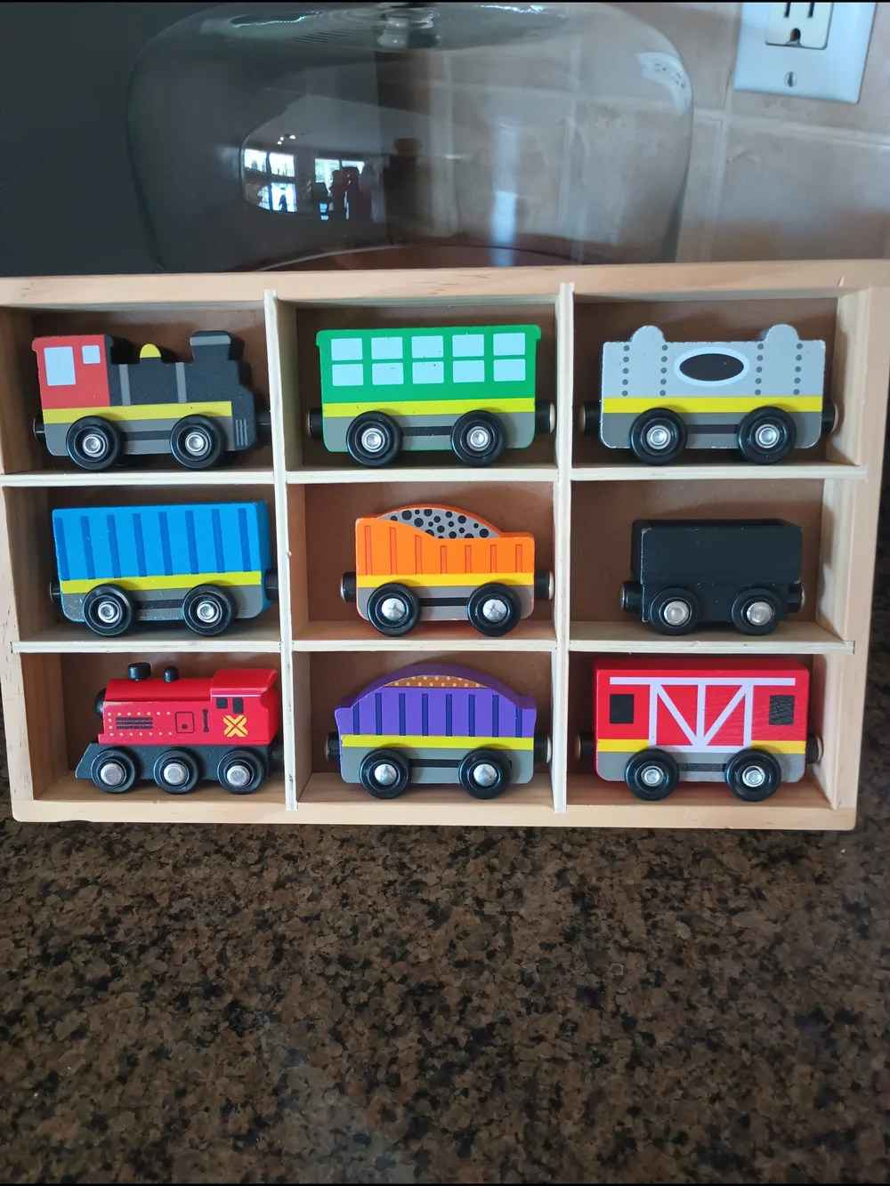 Melissa & Doug Wooden Magnetic Train Engines & Cars (9)  Imaginative Play Retro